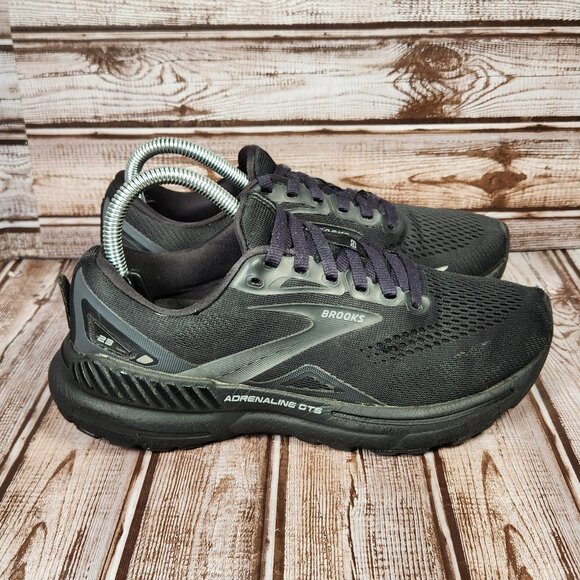 Brooks Shoes - Brooks Adrenaline GTS 23 Women's 8 Black Running Shoes Sneakers 1203811B020